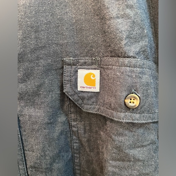 🆕 Carhartt Mens Chambray Button Up - Picture 3 of 4